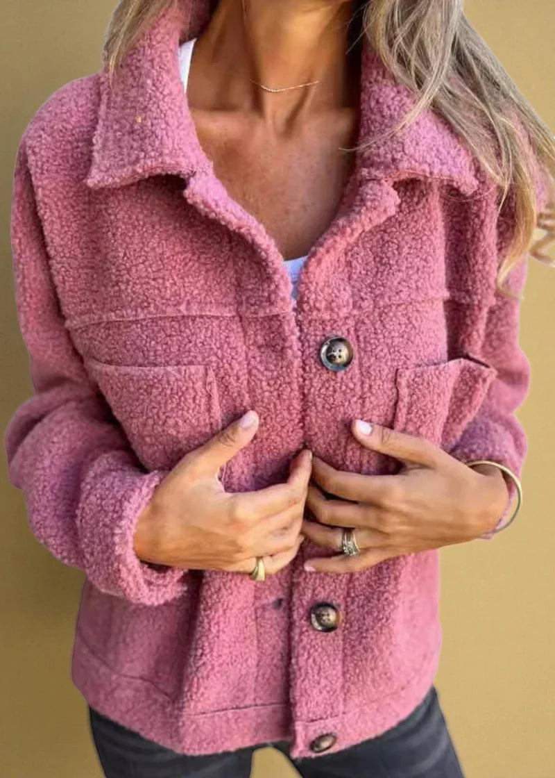 Elva | mjuk fleecetröja med knappar